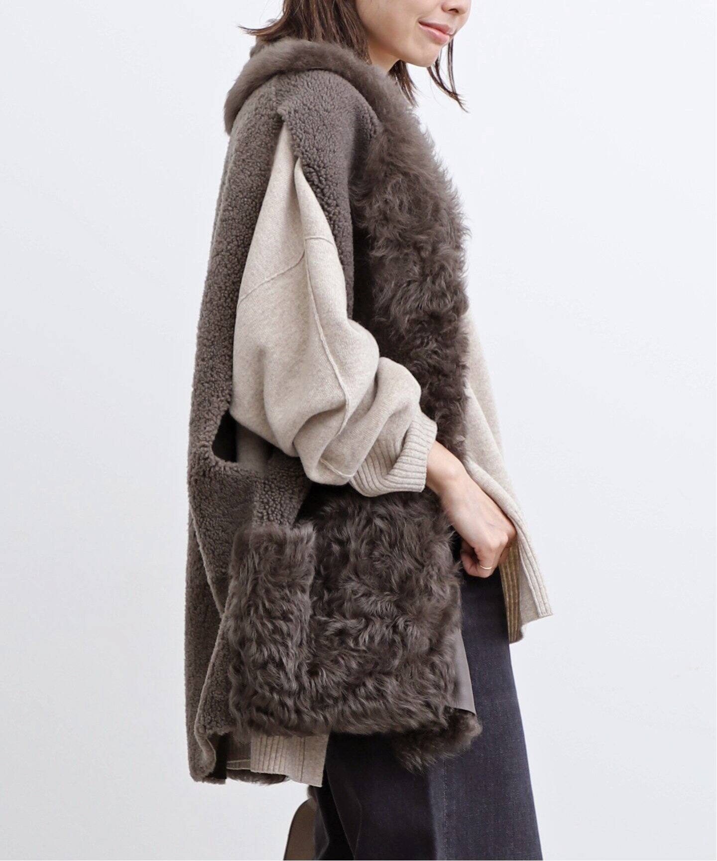 BLANCHA/ブランカ】 MOUTON VEST（ベスト）｜L 