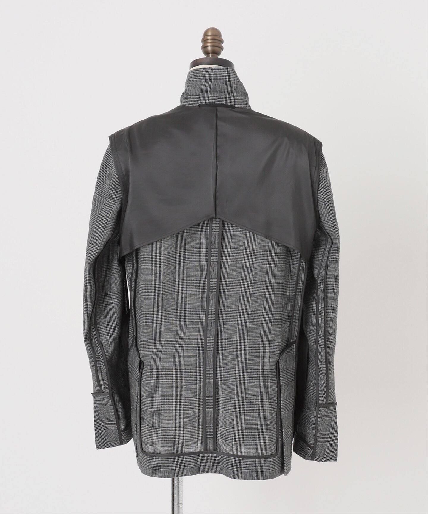 リネンミックスチェックドジャケット（テーラードジャケット）｜AP  