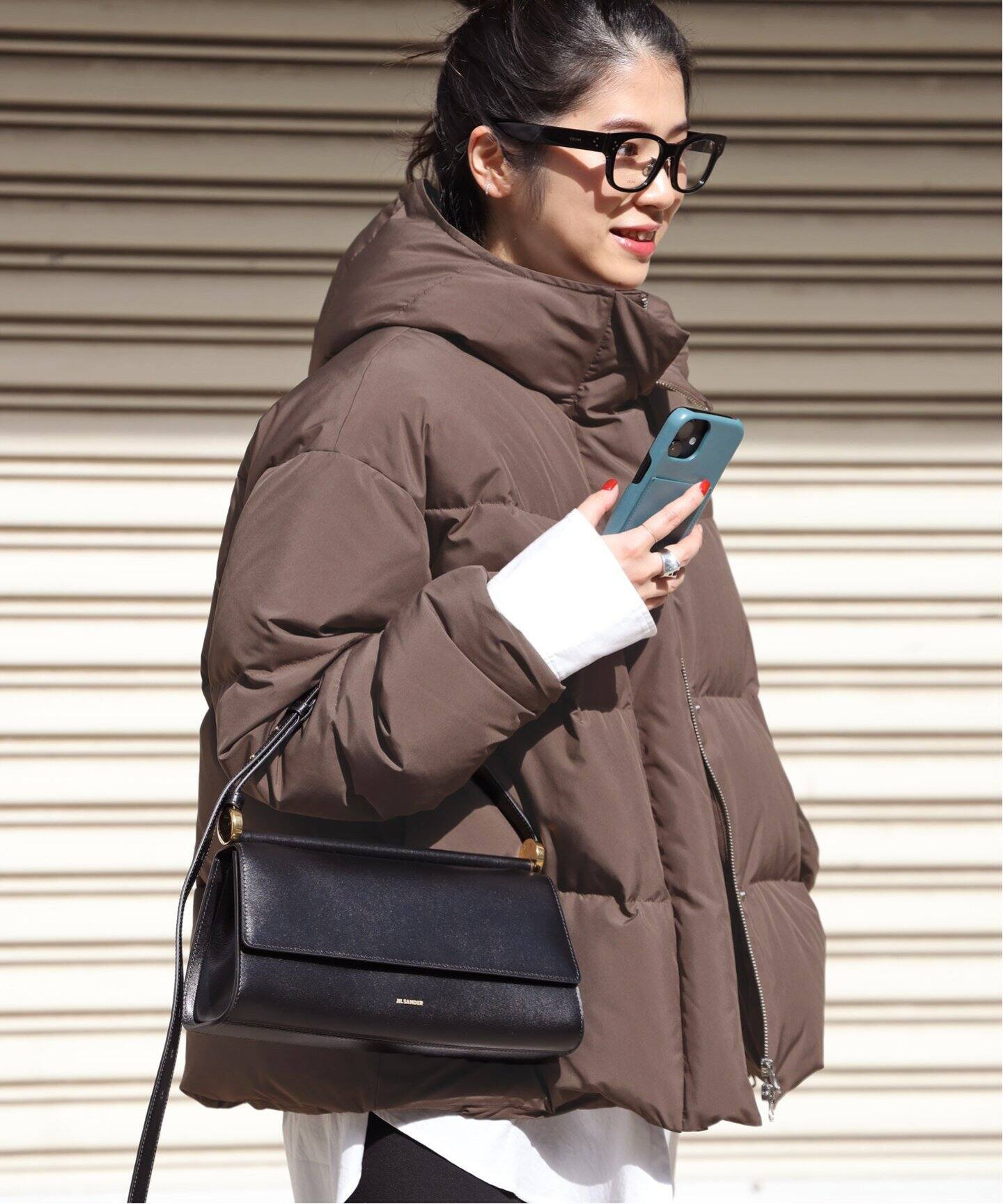 フードダウンジャケット(ブラウン)（ダウンジャケット）｜AP STUDIO  