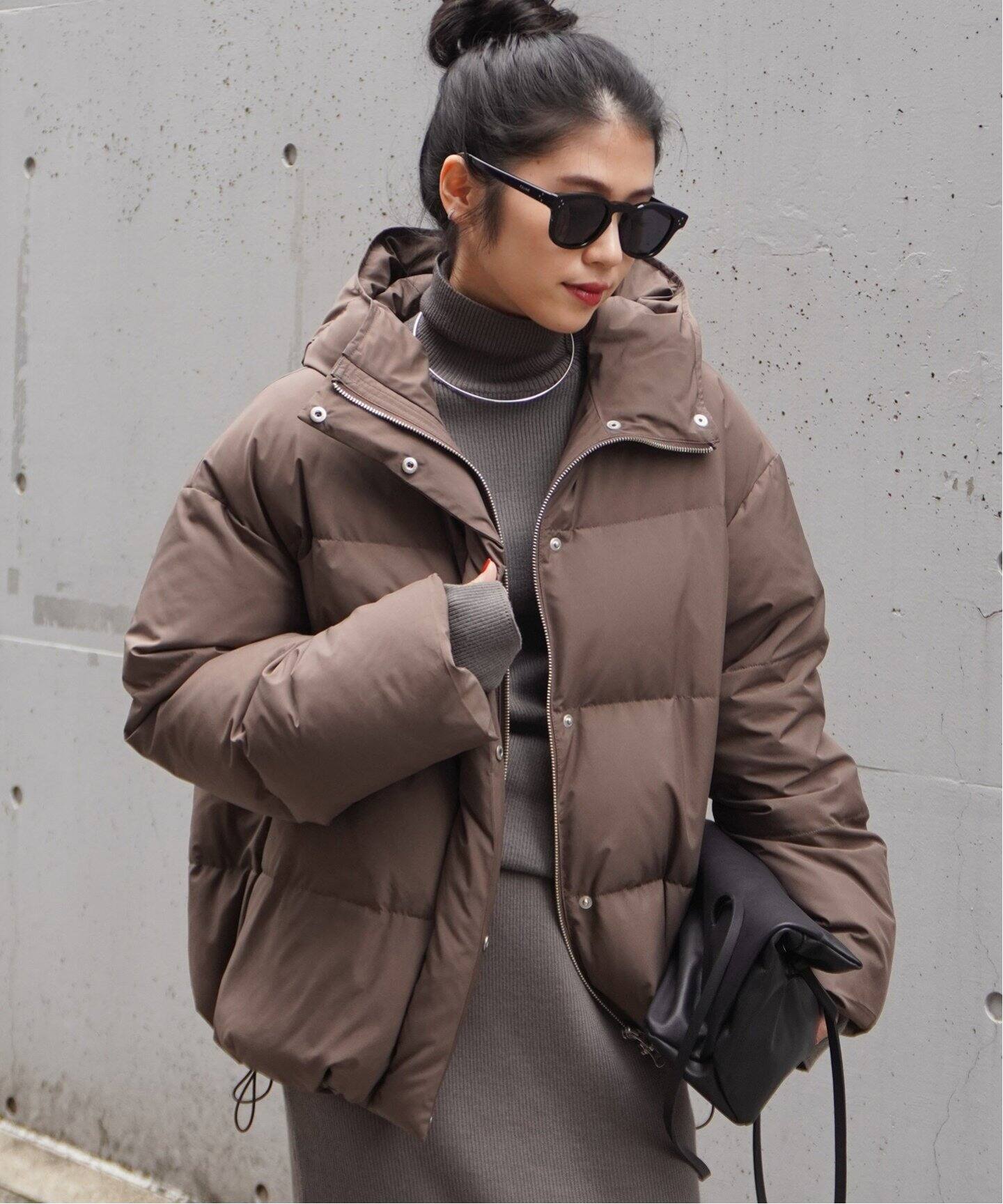 フードダウンジャケット(ブラウン)（ダウンジャケット）｜AP STUDIO  