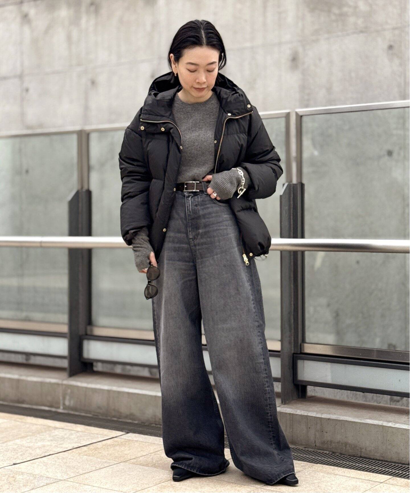 フードダウンジャケット(ブラック)（ダウンジャケット）｜AP STUDIO  