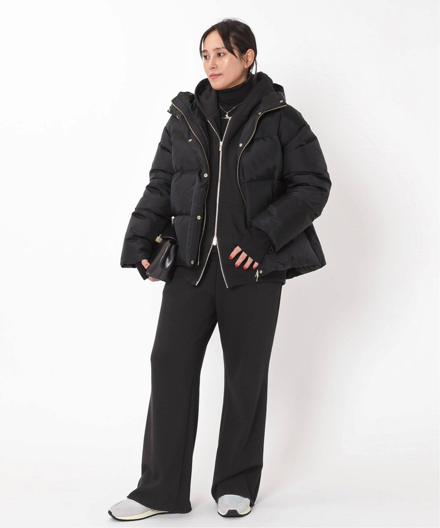 フードダウンジャケット(ブラック)（ダウンジャケット）｜AP STUDIO  