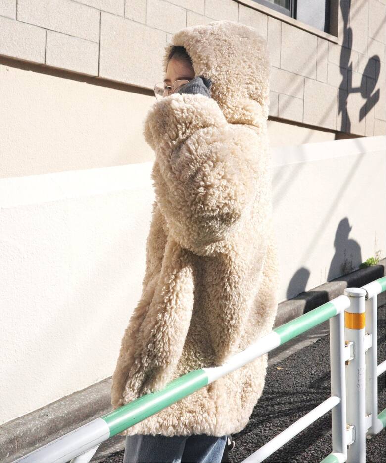Vegancode/ヴィ―ガンコード】カーリーフーディブルゾン（その他 