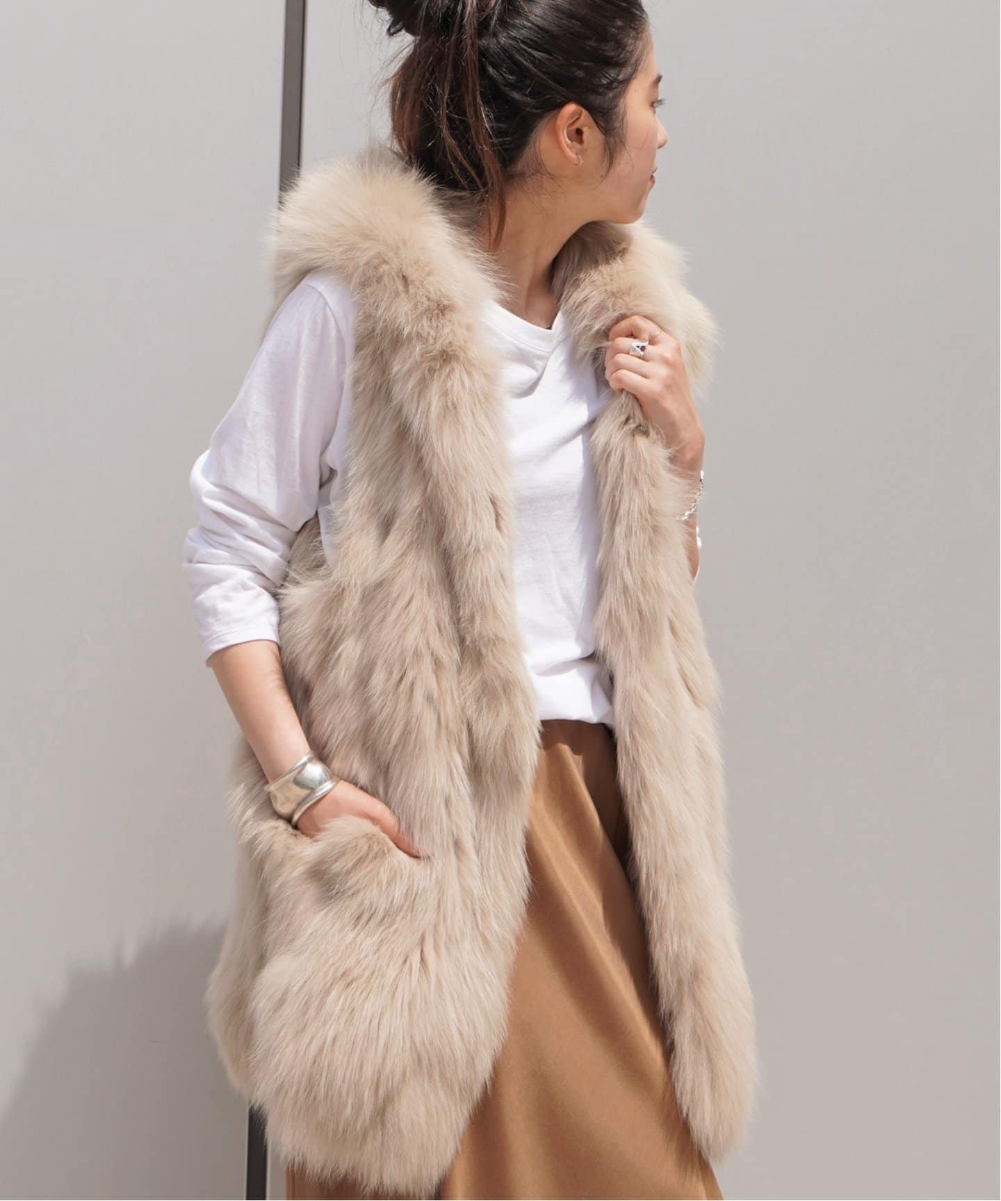 sheller シェリエ FOXファードッキングダウンベスト 超美品 【公式通販】