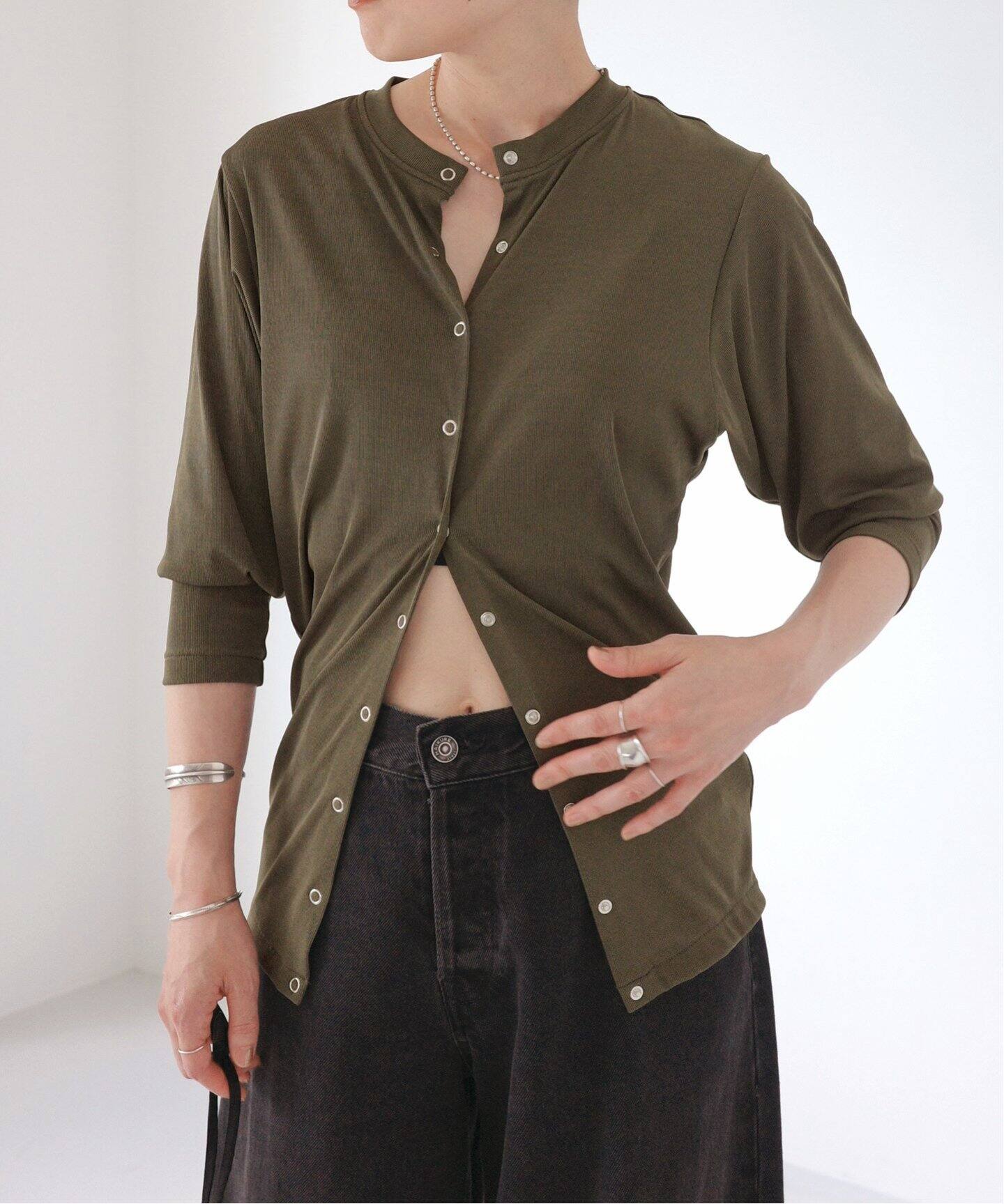 DAWN/ダン】HAORI WITH SNAP BUTTON（カーディガン）｜AP STUDIO  