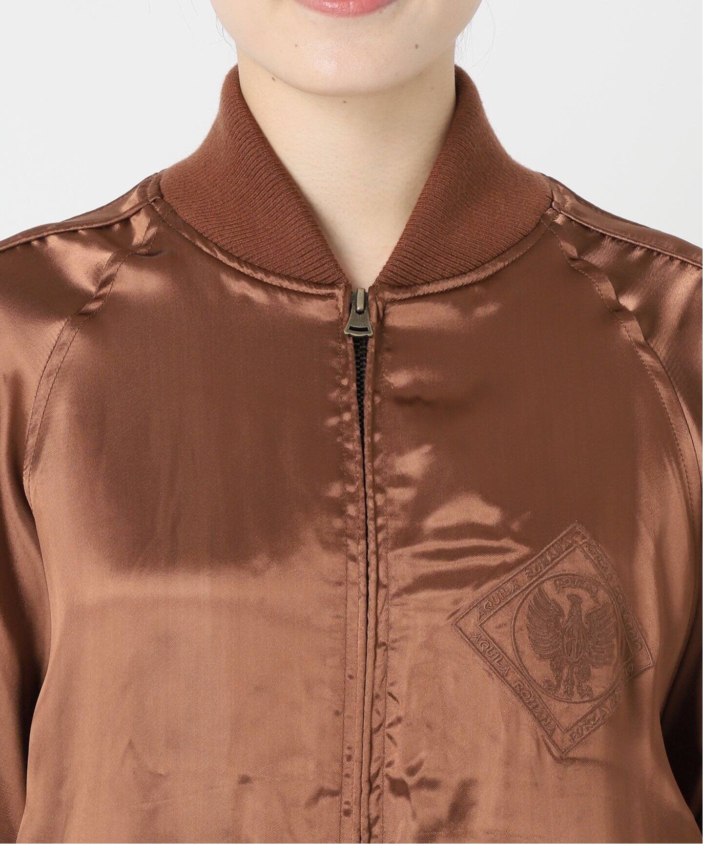 AP studio 即完売商品！COUTURE D’ADAM サテンジャケット COUTURE D'ADAM / クチュールドアダム】ブラウンサテン