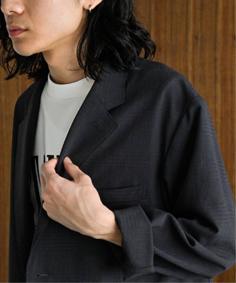吸水速乾 / 接触冷感” EVALET シャドーチェック フィールドジャケット 