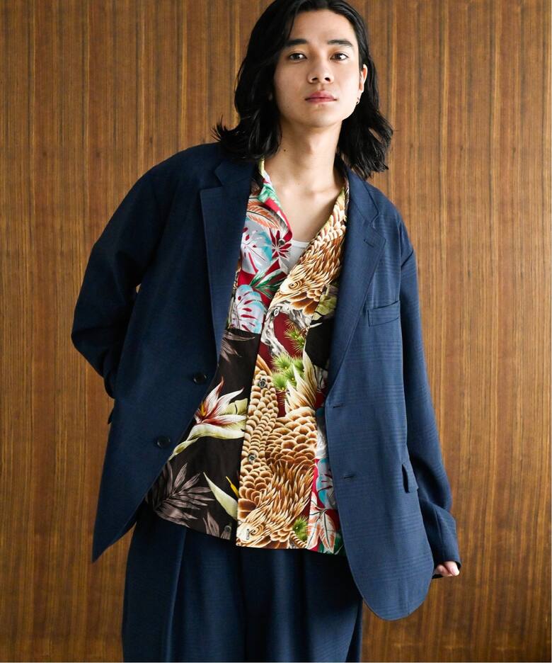 吸水速乾 / 接触冷感” EVALET シャドーチェック フィールドジャケット 