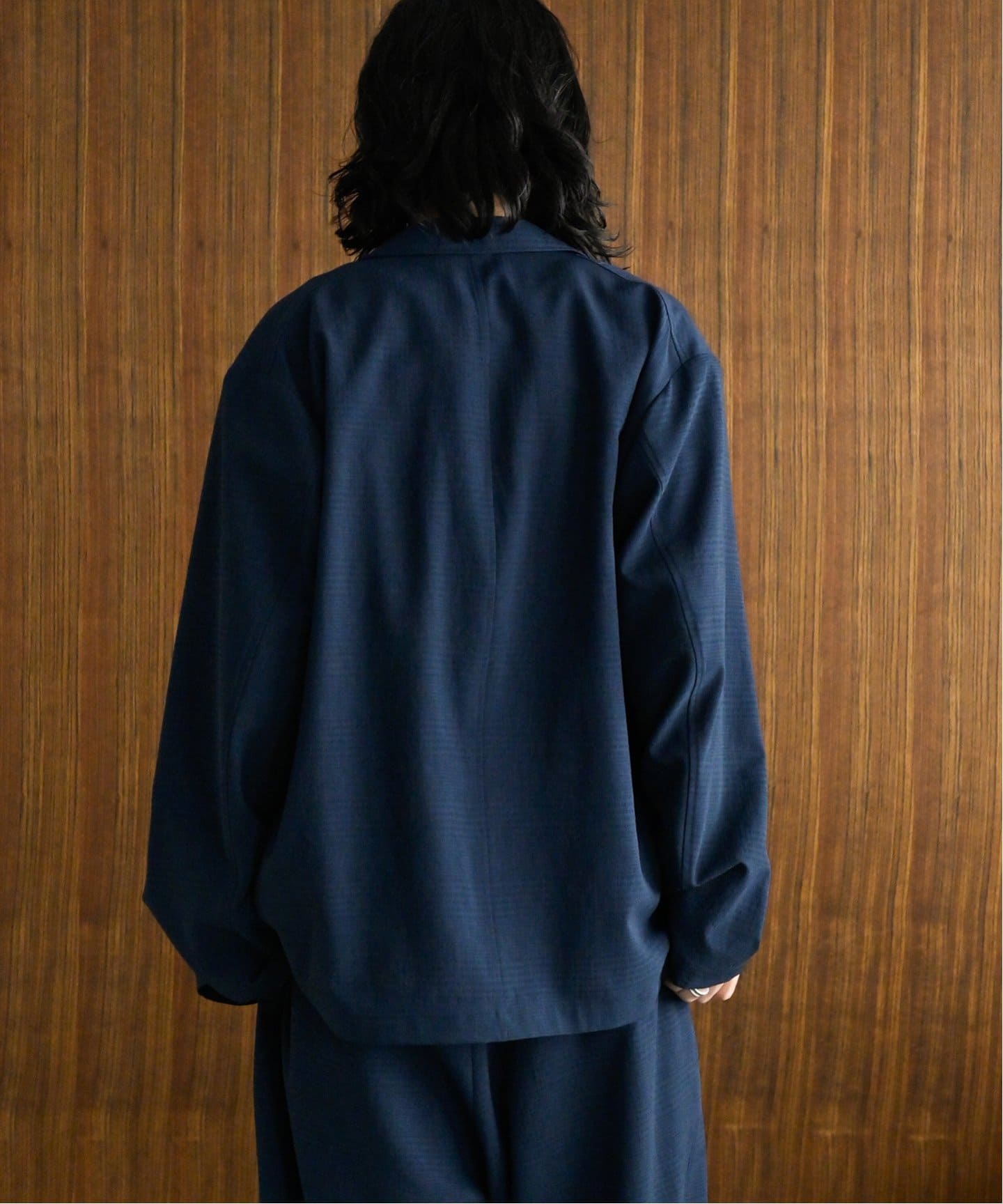 新品）吸水速乾/接触冷感EVALETシャドーチェックフィールドジャケット紺L 吸水速乾 / 接触冷感” EVALET シャドーチェック フィールド