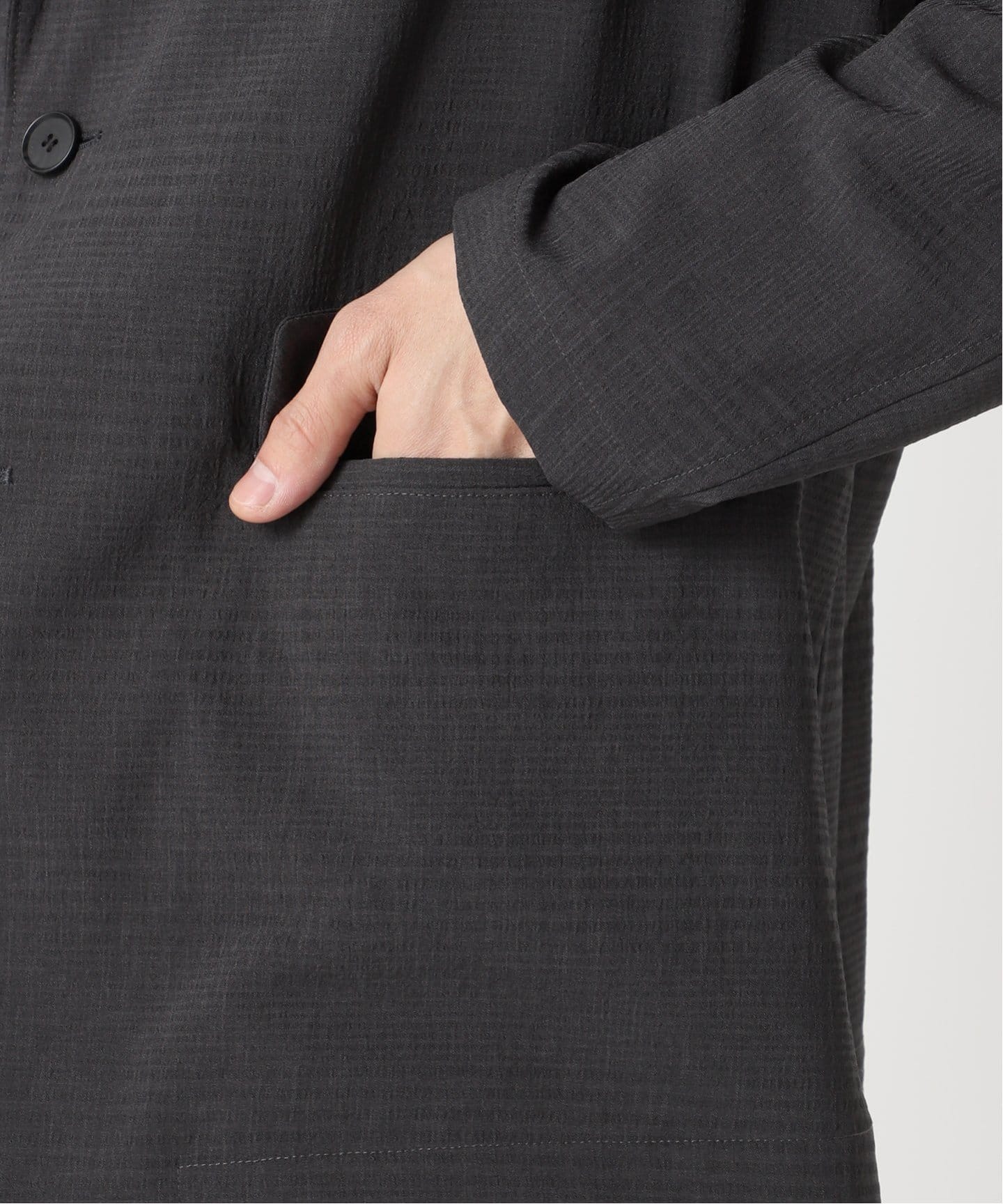 新品）吸水速乾/接触冷感EVALETシャドーチェックフィールドジャケット紺L 新品）吸水速乾/接触冷感EVALETシャドーチェックフィールド