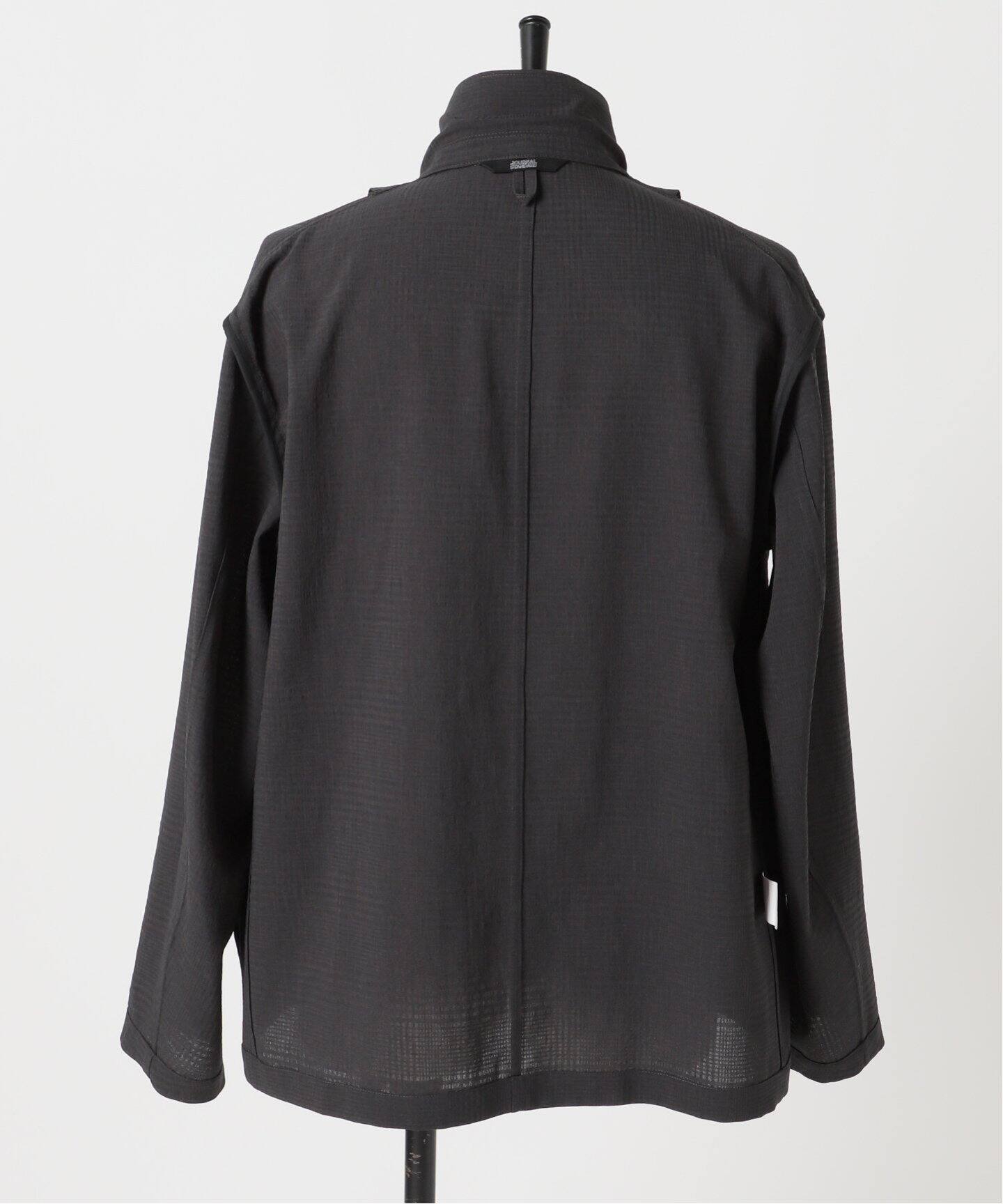 新品）吸水速乾/接触冷感EVALETシャドーチェックフィールドジャケット紺L 吸水速乾 / 接触冷感” EVALET シャドーチェック フィールド