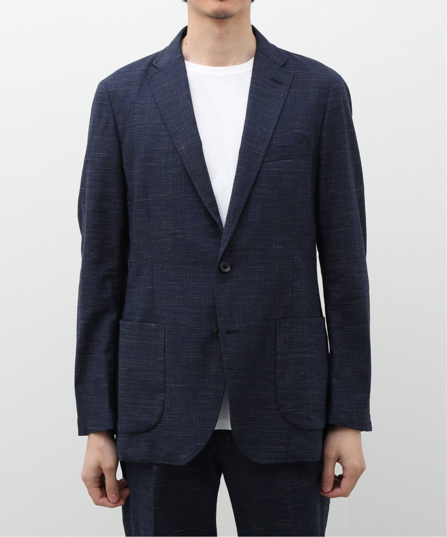 ｓｅｅｓｅｔ　シーセット　ポケット付きベストジャケット　ネイビー fit=scale-down,w=1200