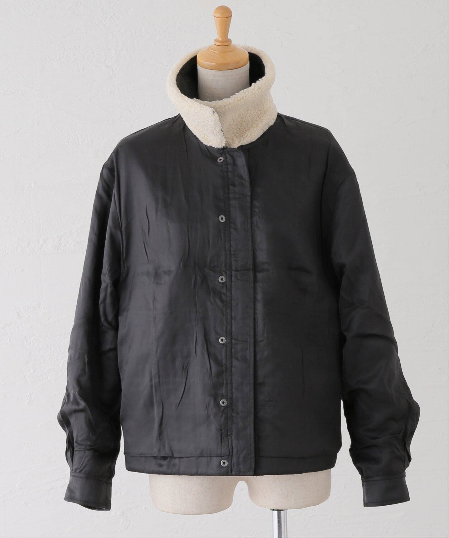 BAUM UND PFERDGARTEN】ファーカラーフェイクレザーブルゾン（その他  