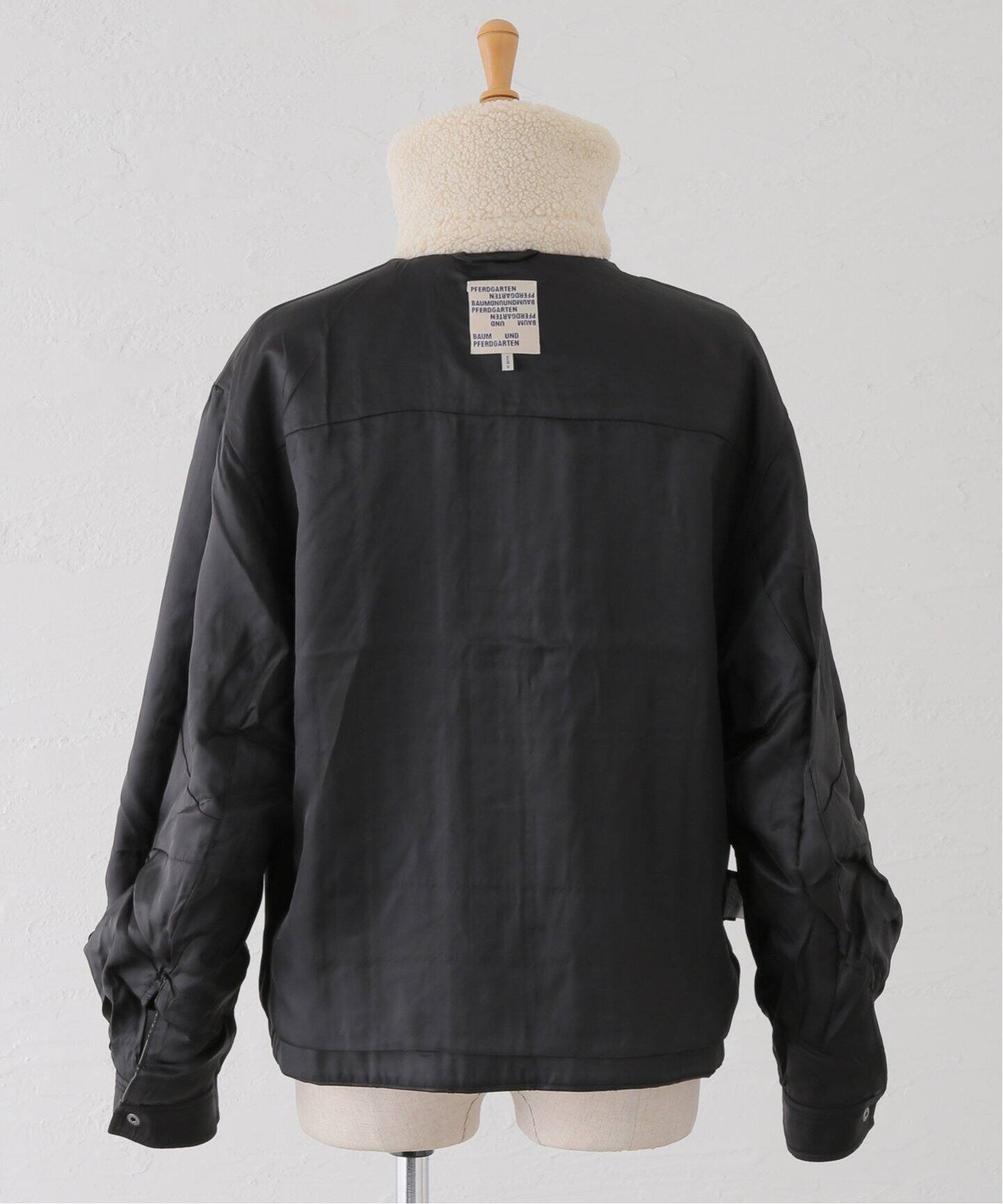 BAUM UND PFERDGARTEN】ファーカラーフェイクレザーブルゾン（その他  