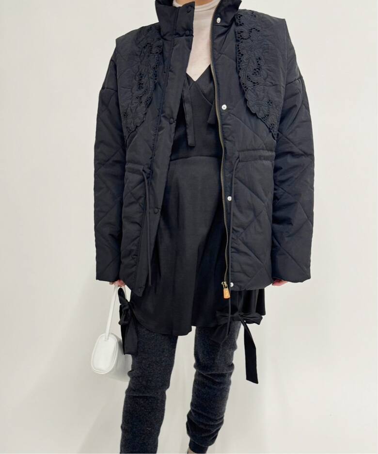 Tach clothing/タック クロージング】フラワーキルティングコート  