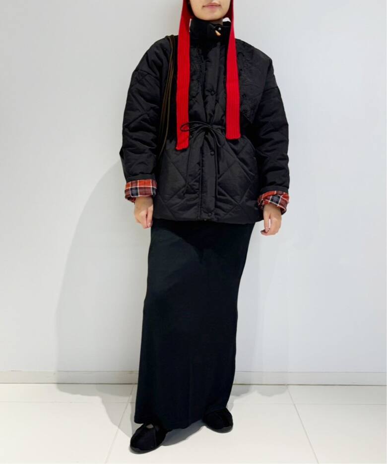 Tach clothing/タッチ クロージング】フラワーキルティングコート 