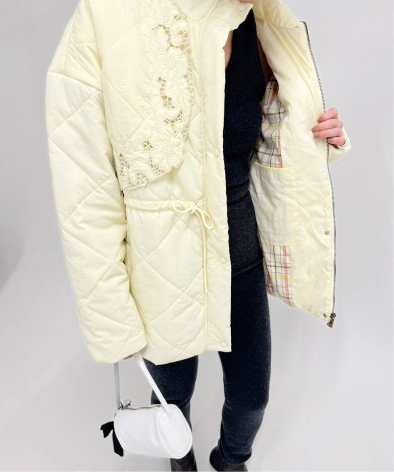 Tach clothing/タッチ クロージング】フラワーキルティングコート 