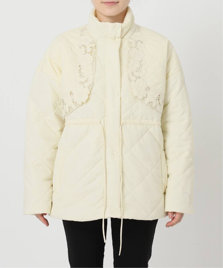 Tach clothing/タッチ クロージング】フラワーキルティングコート 