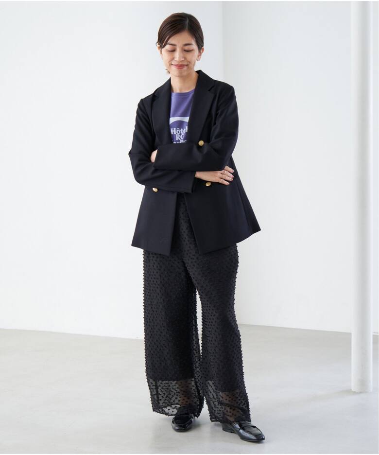 ウーステッド ダブルブレストジャケット（テーラードジャケット  