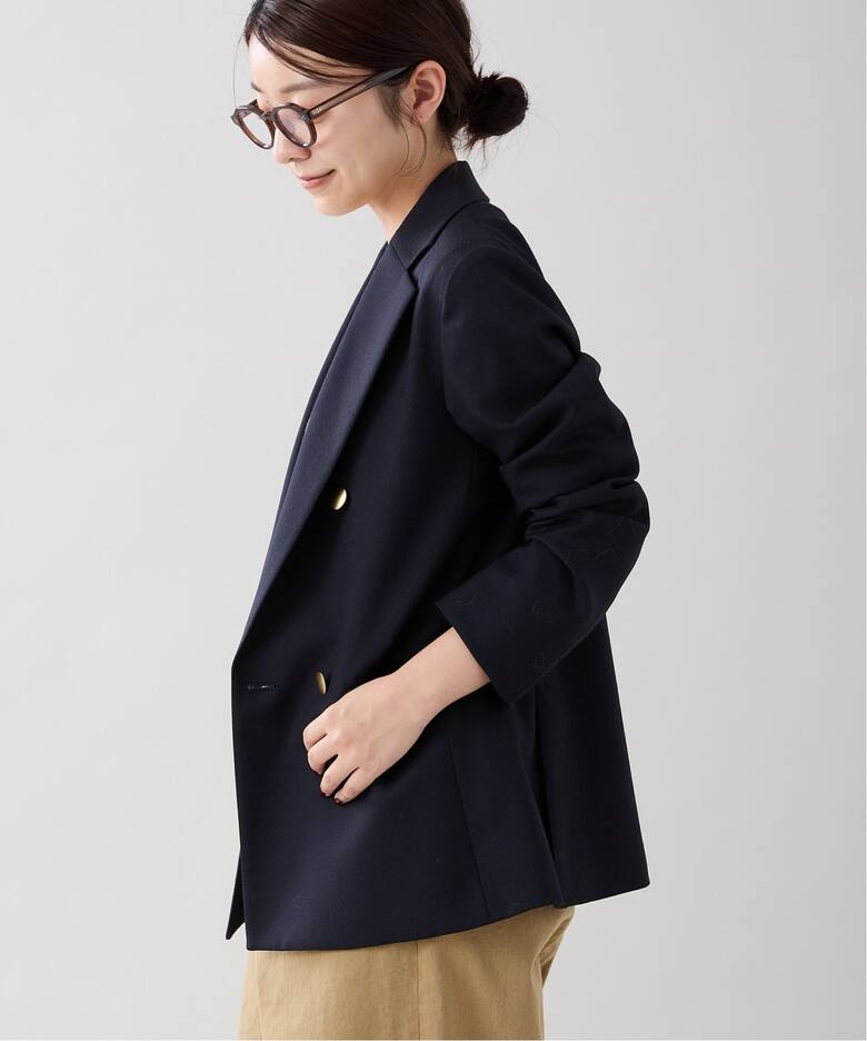 ウーステッド ダブルブレストジャケット（テーラードジャケット  