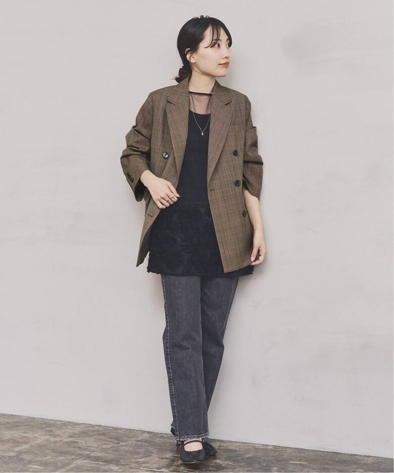 ウール混ギャバ Wブレストジャケット（テーラードジャケット）｜IENA  