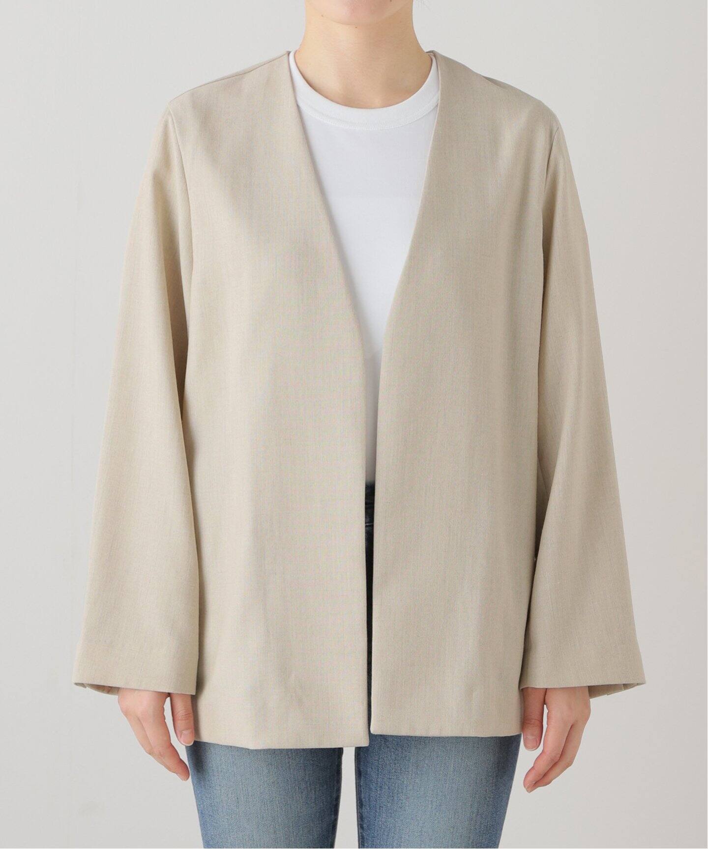 リネン混ノーカラージャケット（ノーカラージャケット）｜IENA（イエナ  