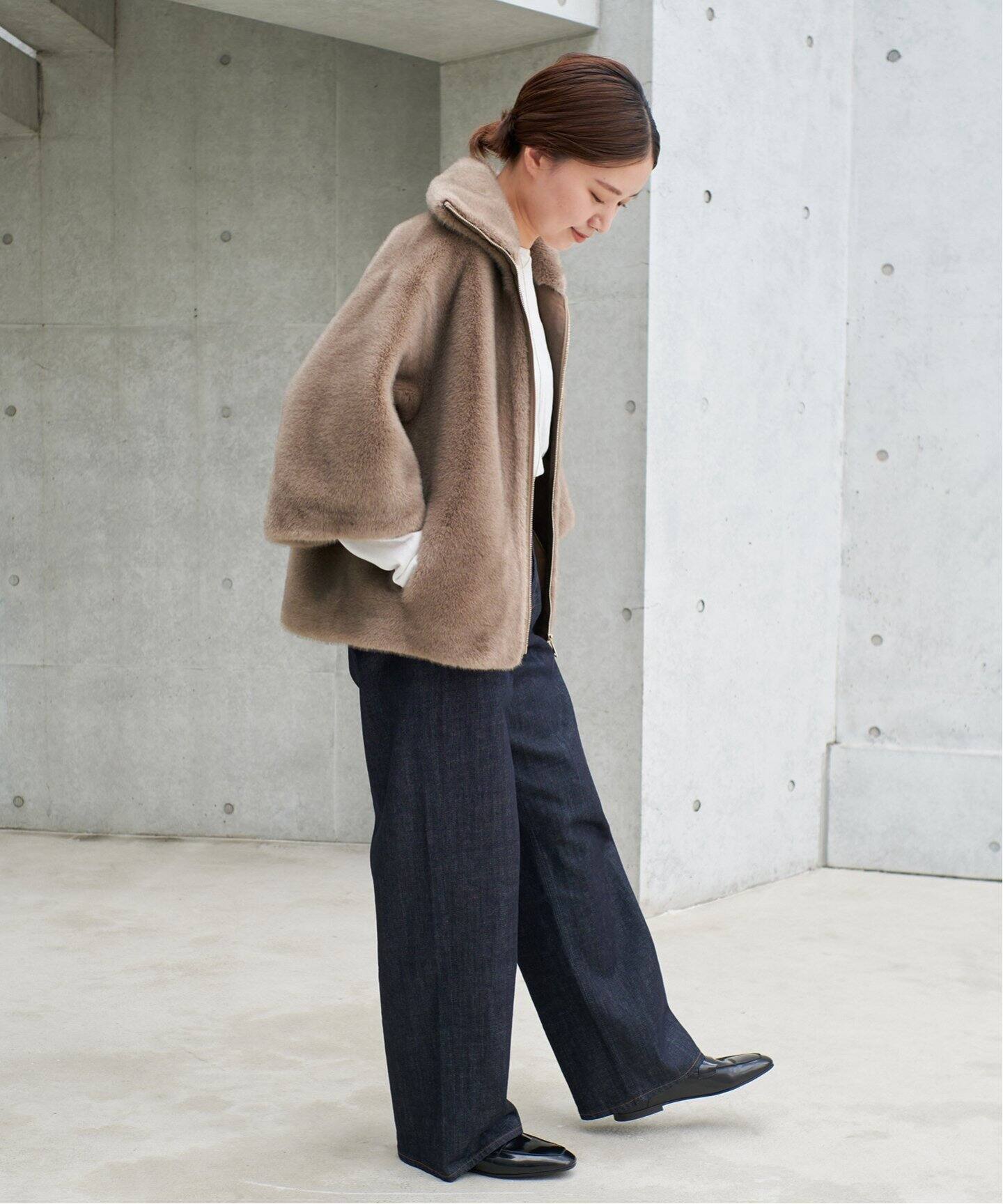 LOU ANDREA/ルーアンドレア ECO-FUR BZ エコファーブルゾン（その他 