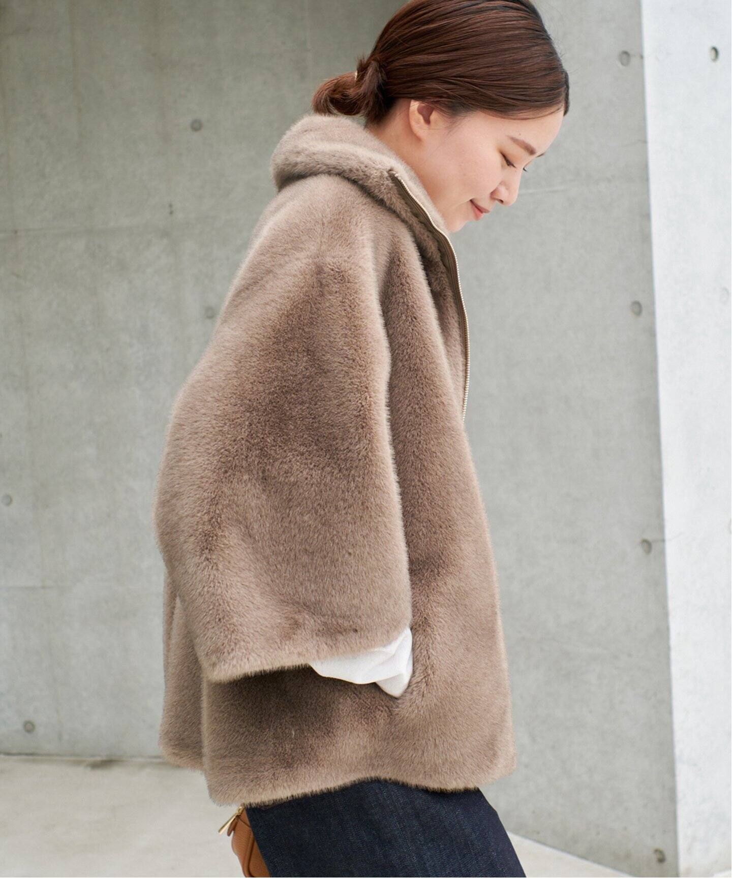 LOU ANDREA/ルーアンドレア ECO-FUR BZ エコファーブルゾン（その他 