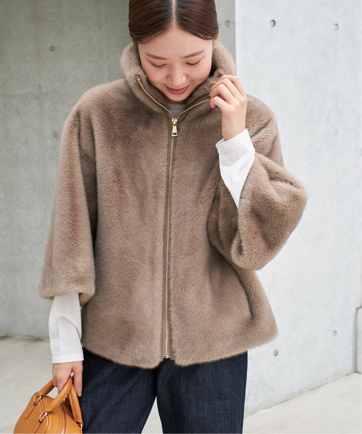 LOU ANDREA/ルーアンドレア ECO-FUR BZ エコファーブルゾン（その他 