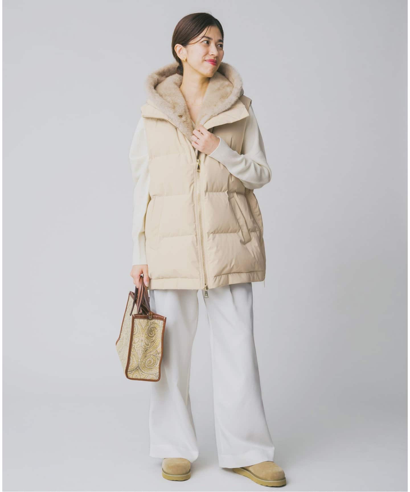 LOU ANDREA/ルーアンドレア 2WAY DOWN VEST ダウンベスト（ベスト