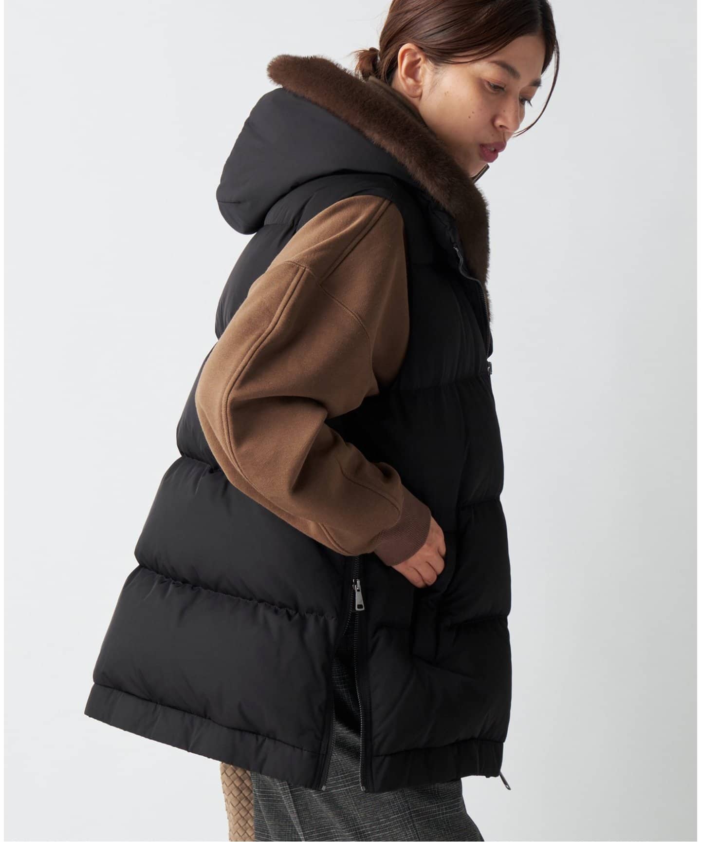 LOU ANDREA/ルーアンドレア 2WAY DOWN VEST ダウンベスト（ベスト