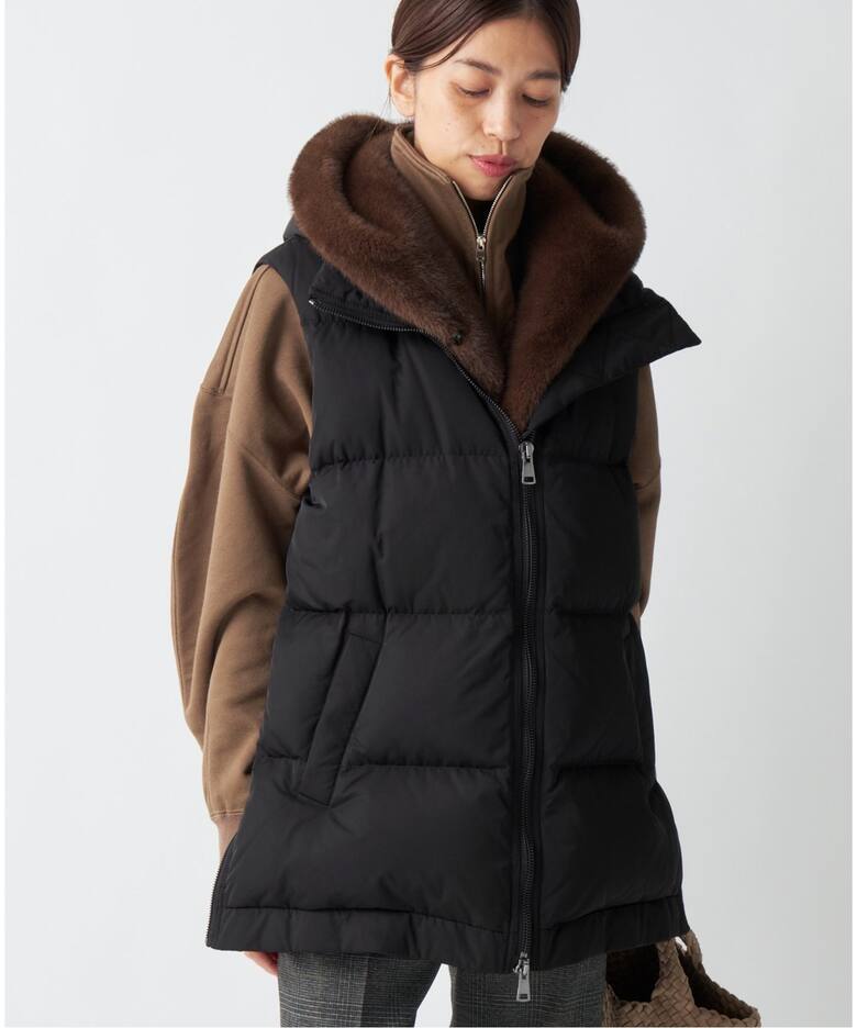 LOU ANDREA/ルーアンドレア 2WAY DOWN VEST ダウンベスト（ベスト 