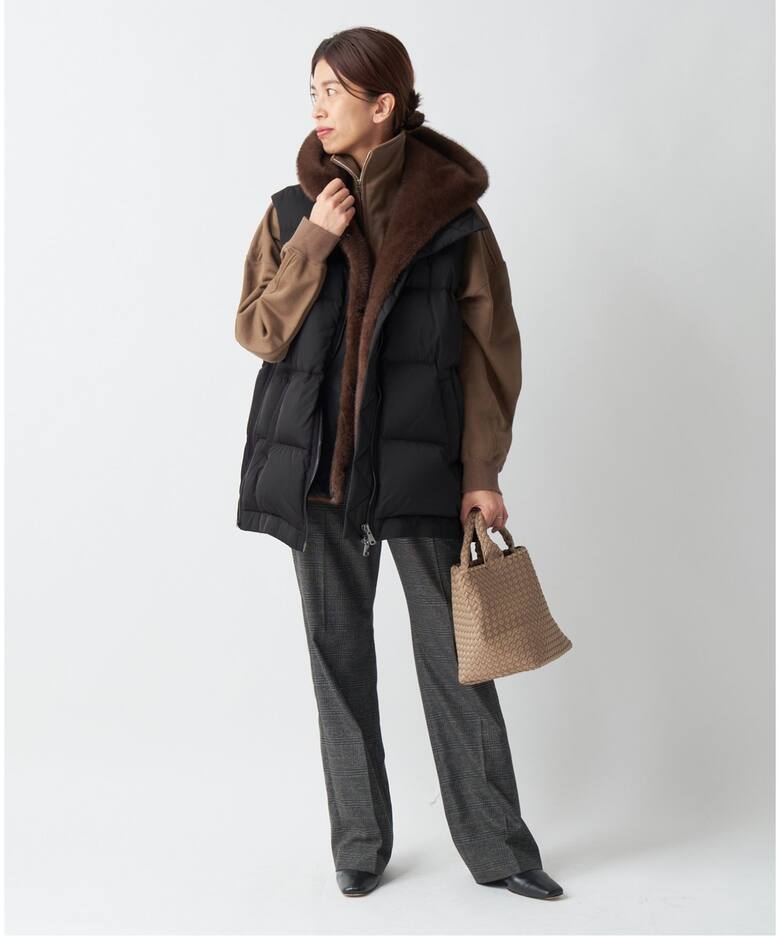 LOU ANDREA/ルーアンドレア 2WAY DOWN VEST ダウンベスト（ベスト 