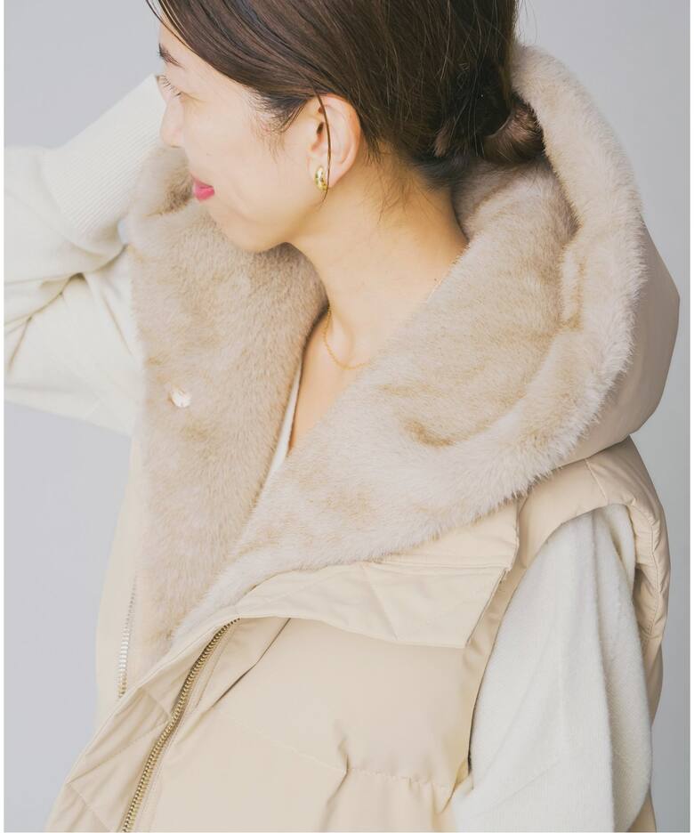 LOU ANDREA/ルーアンドレア 2WAY DOWN VEST ダウンベスト（ベスト 
