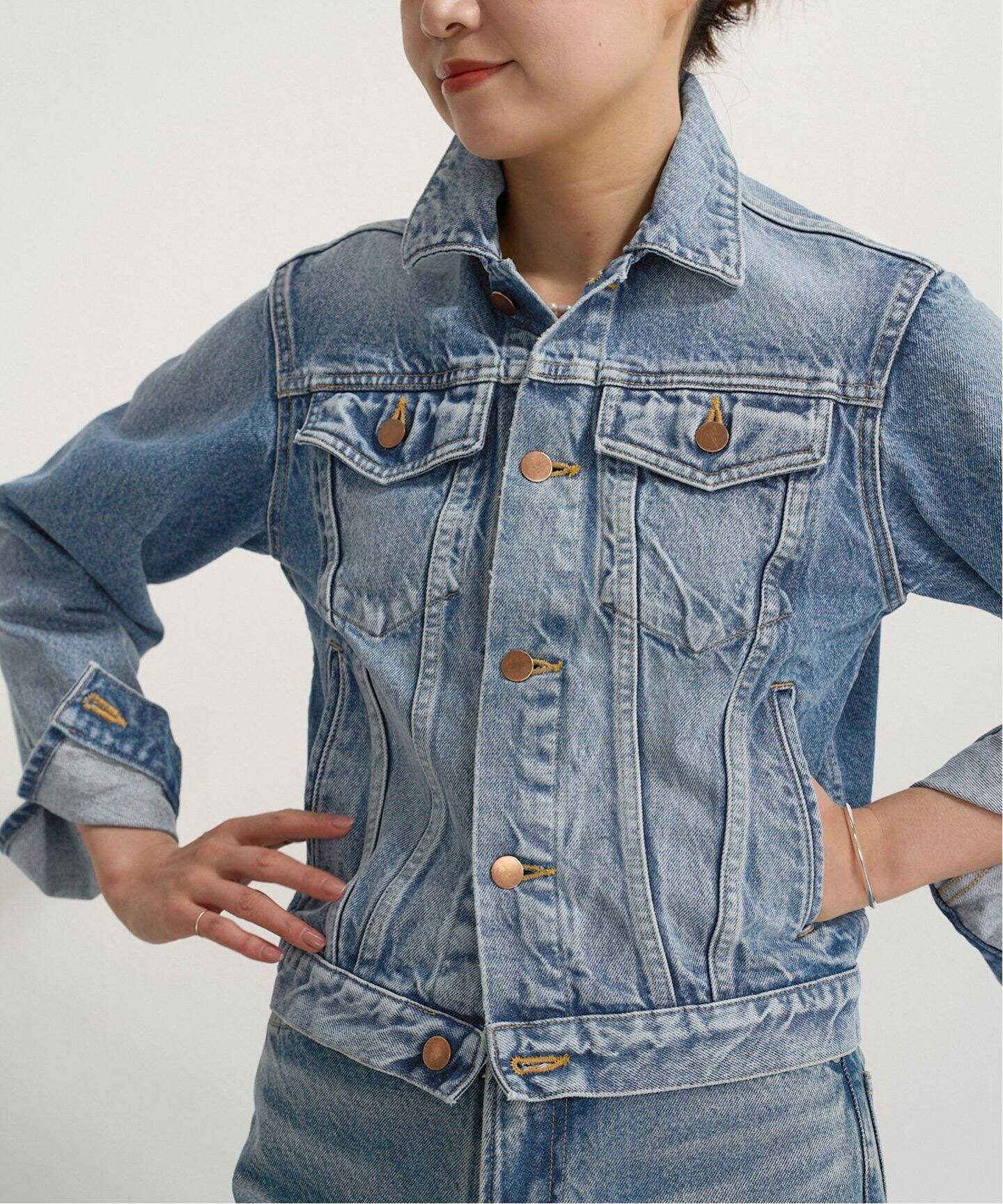INSCRIRE/アンスクリア】Tight Fit Denim Jacket デニムジャケット ID 