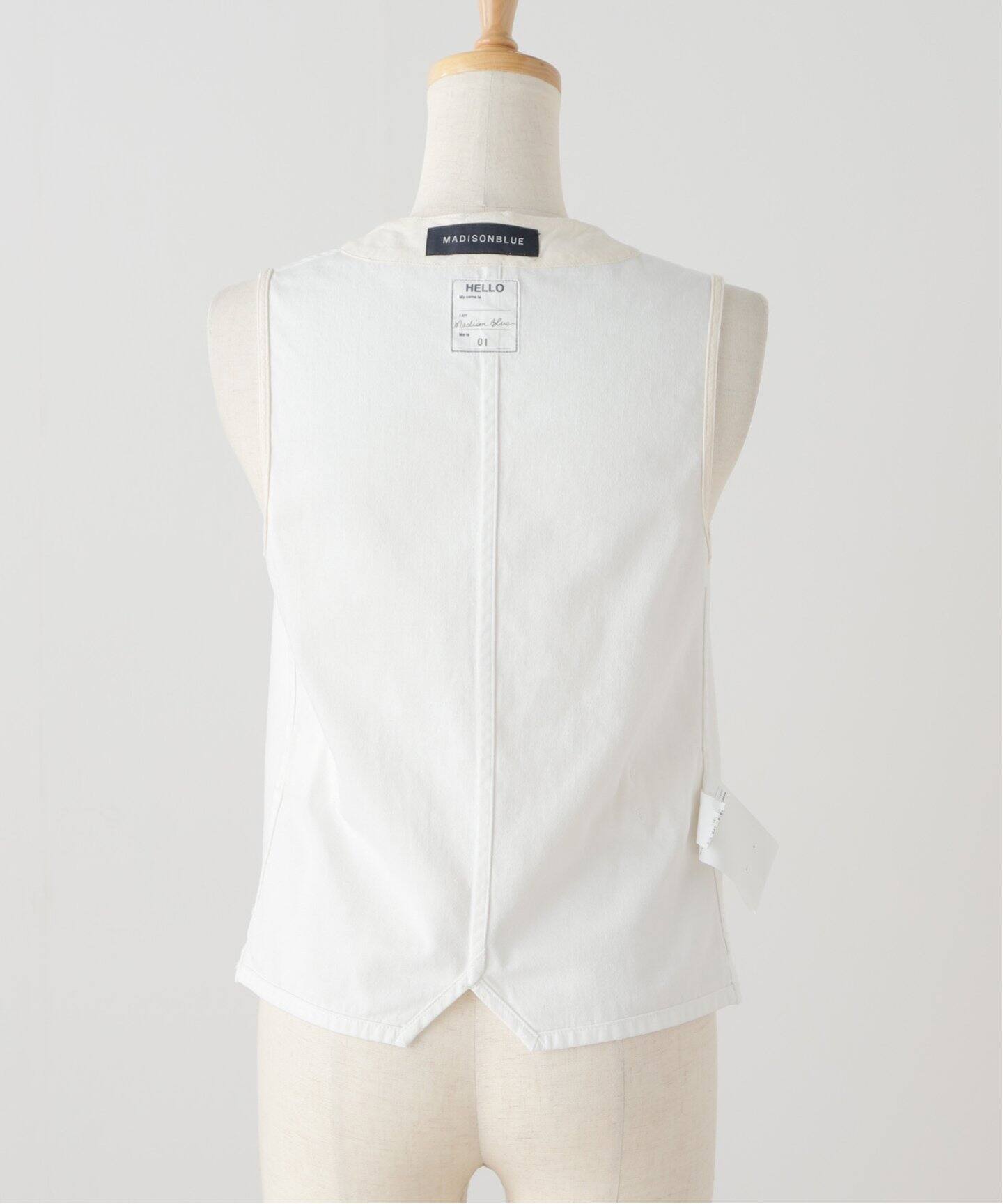 MADISON BLUE/マディソン ブルー　VEST ベスト　白 MADISON BLUE/マディソン ブルーVEST ベスト白