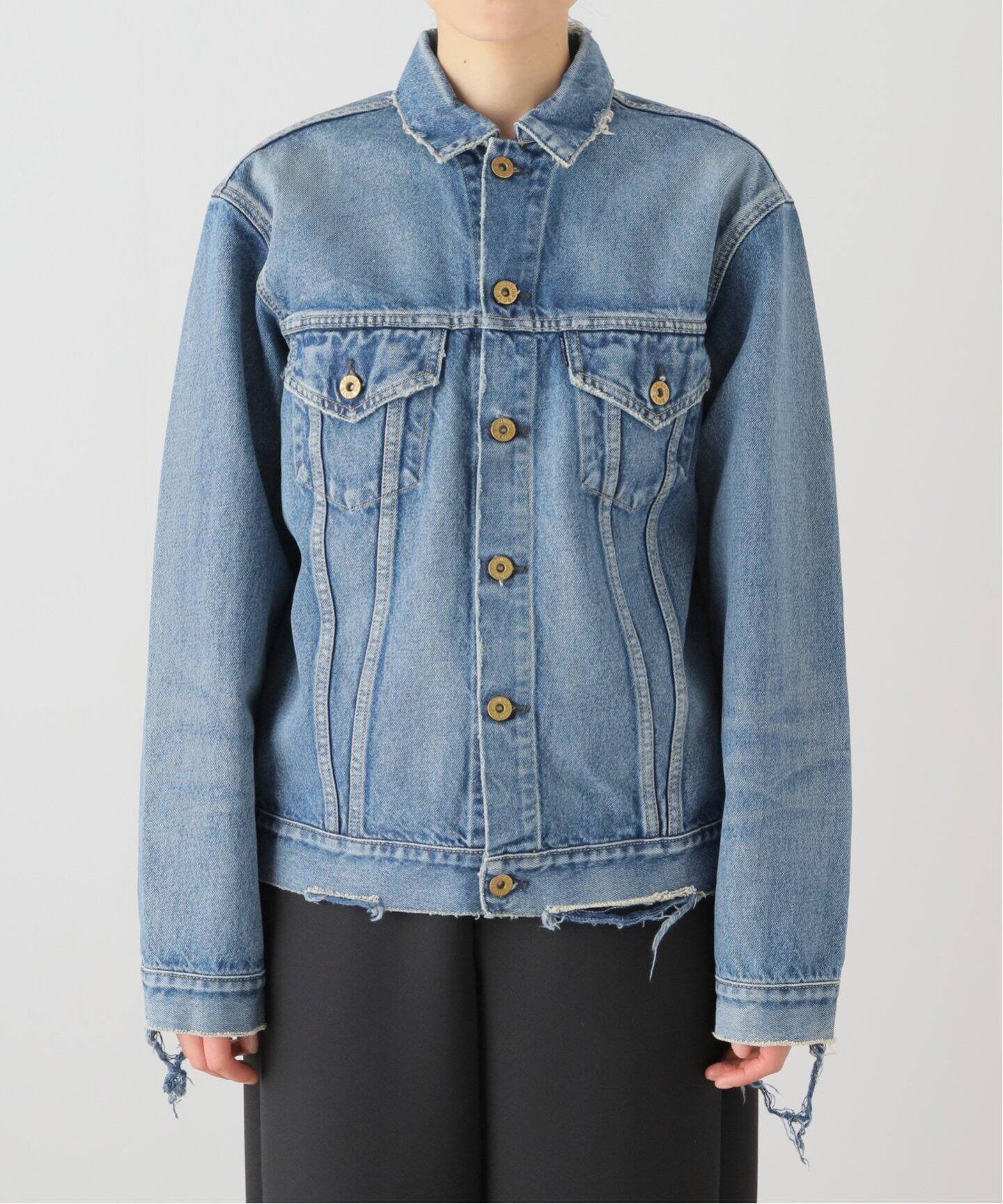 MADISONBLUE/マディソンブルー】CRASHED 3RD TYPE G JACKET デニム  