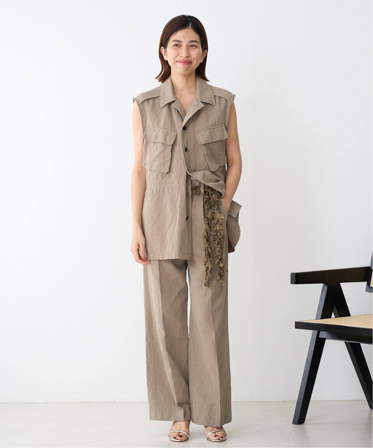 CURRENTAGE/カレンテージ】別注 ノースリーブベスト（ジレ）｜IENA 