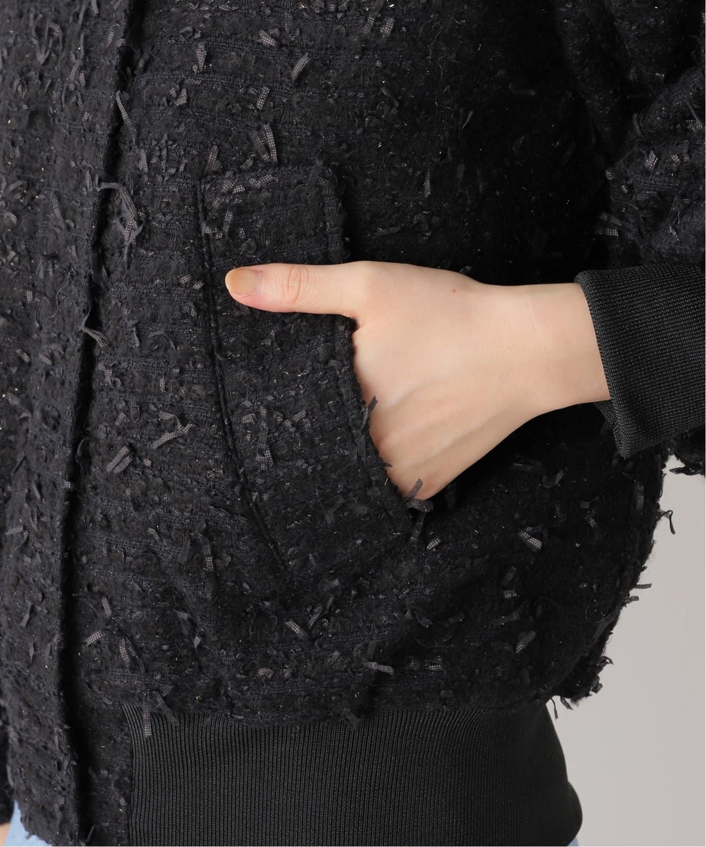 NINA RICCI/ニナ リッチ TWEED BOMBER JK ジャケット