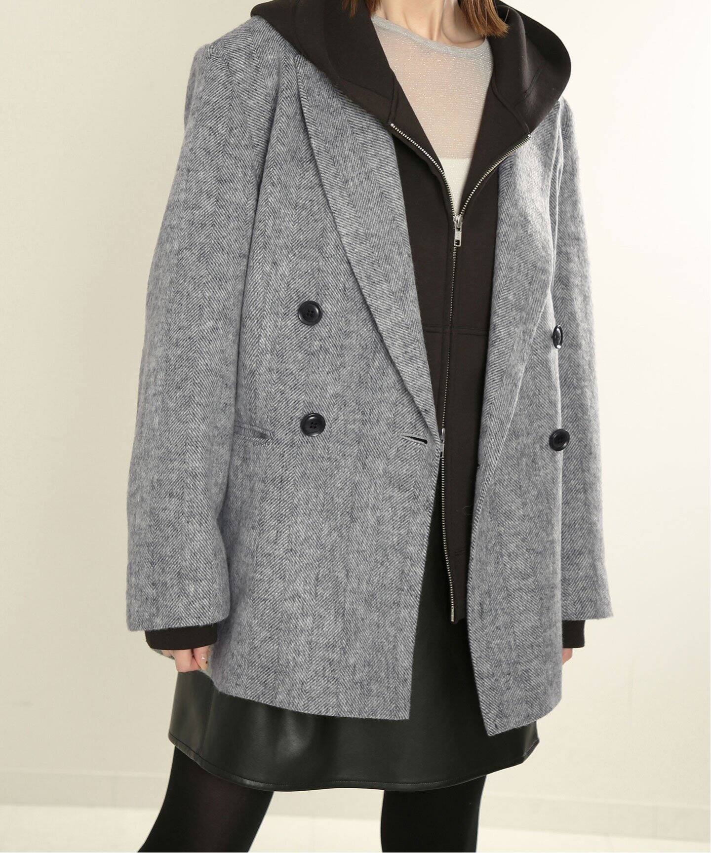 ライトシャギーヘリンボーンジャケット（テーラードジャケット  