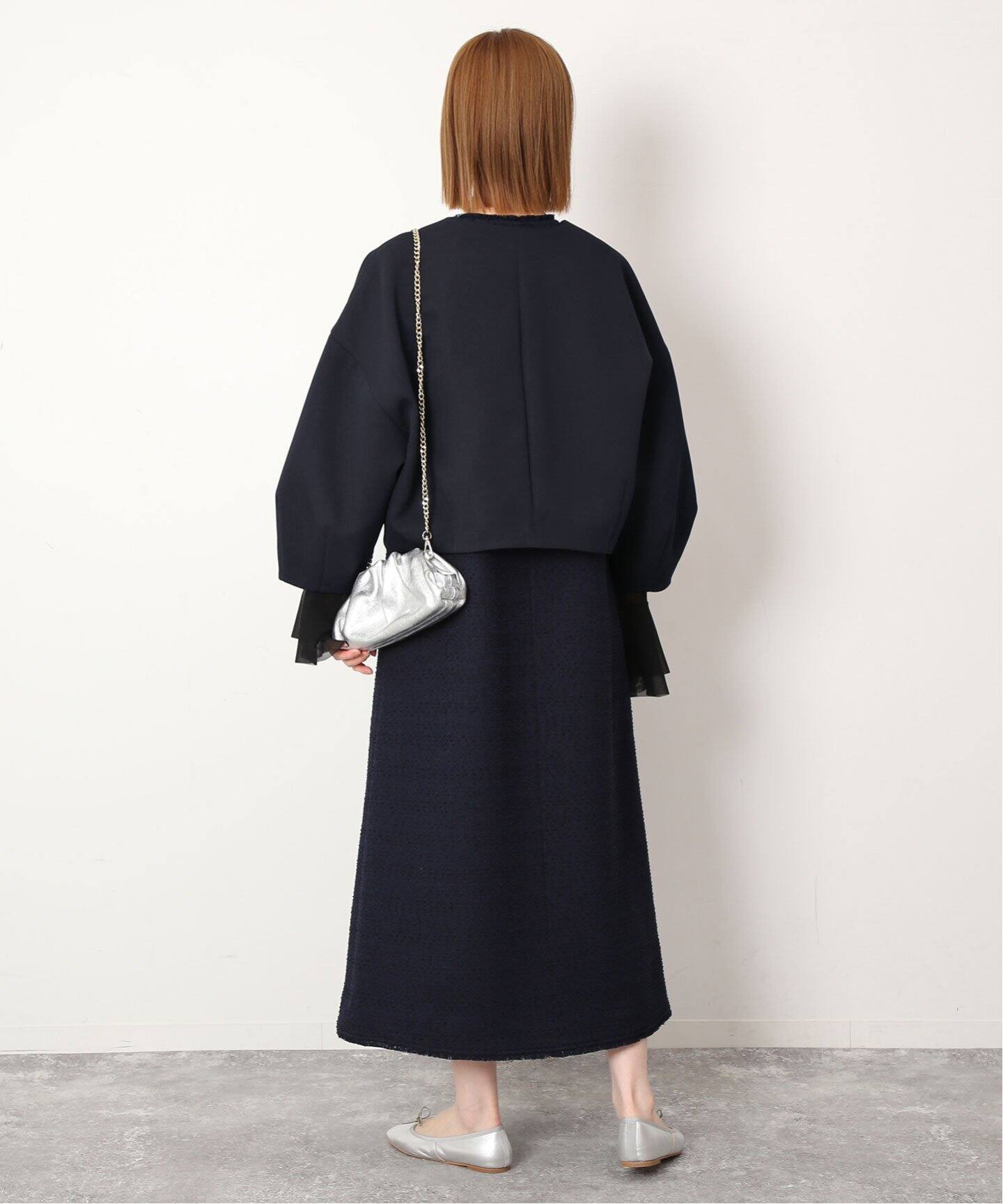 Vネックコクーンショートジャケット（その他ジャケット・スーツ  