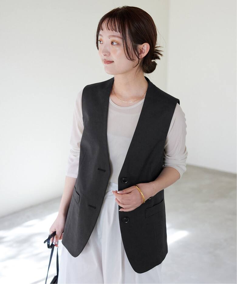 フレンチリネンコットンベスト（ジレ）｜SLOBE IENA（スローブ イエナ 