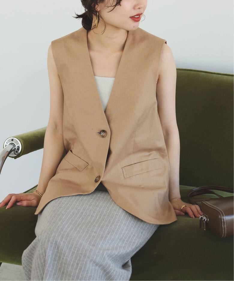 フレンチリネンコットンベスト（ジレ）｜SLOBE IENA（スローブ イエナ 