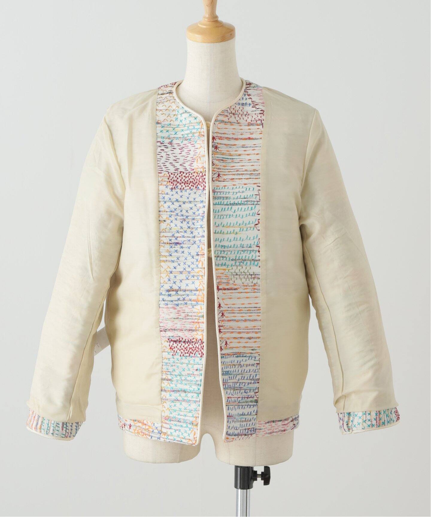 IENA LA BOUCLE かすりクロス刺繍ジャケット（その他ジャケット 