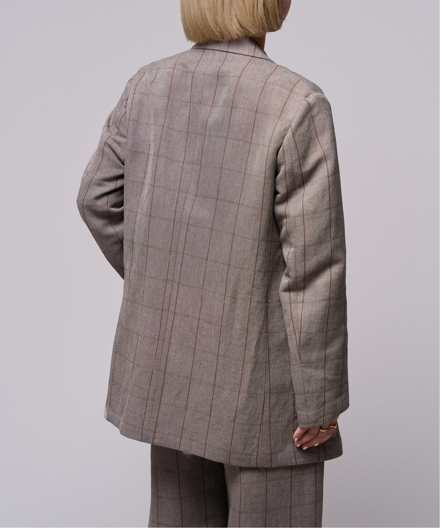 IENA LA BOUCLE リネンレーヨンウィンドペンジャケット（テーラード