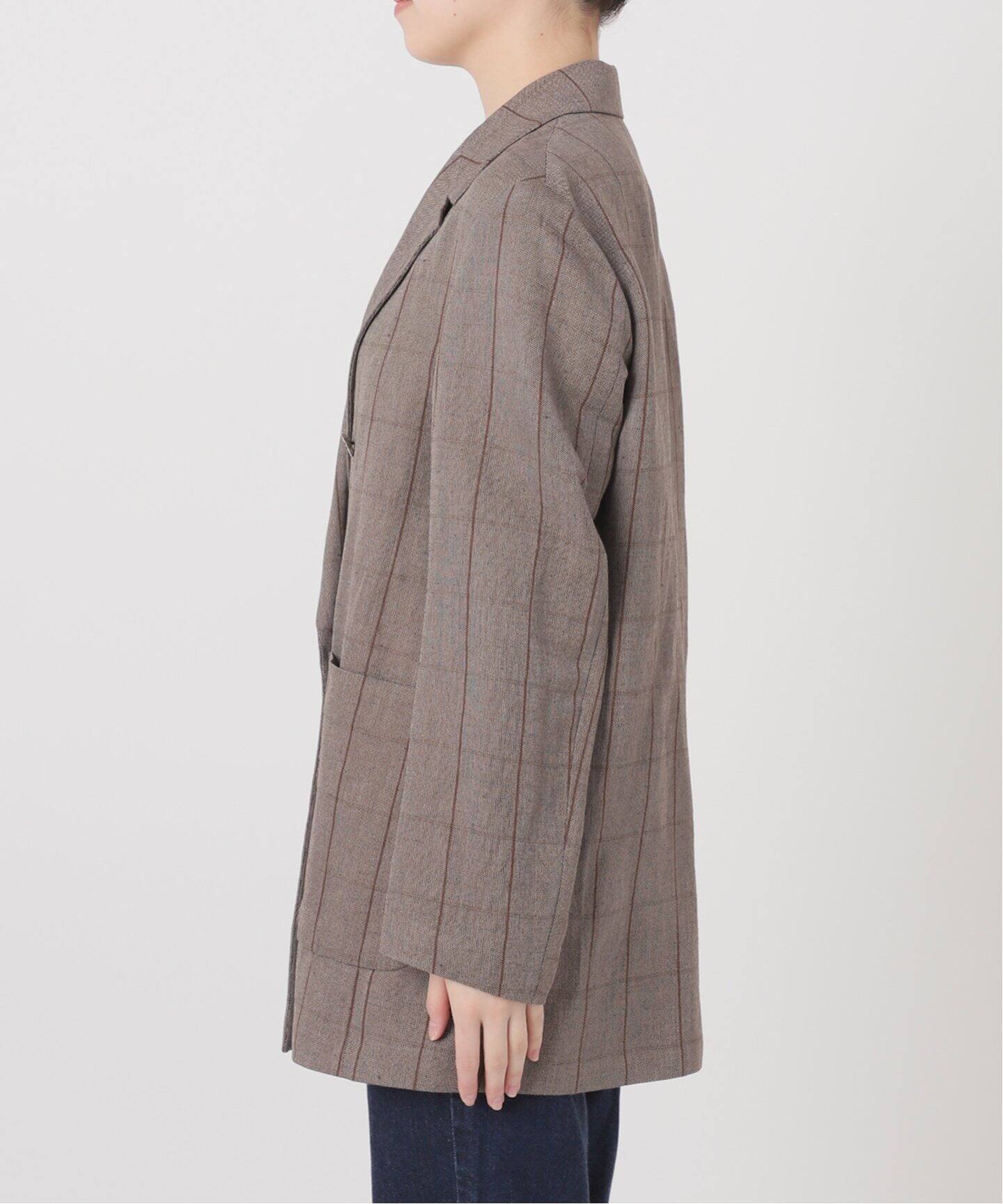 IENA LA BOUCLE リネンレーヨンウィンドペンジャケット（テーラード