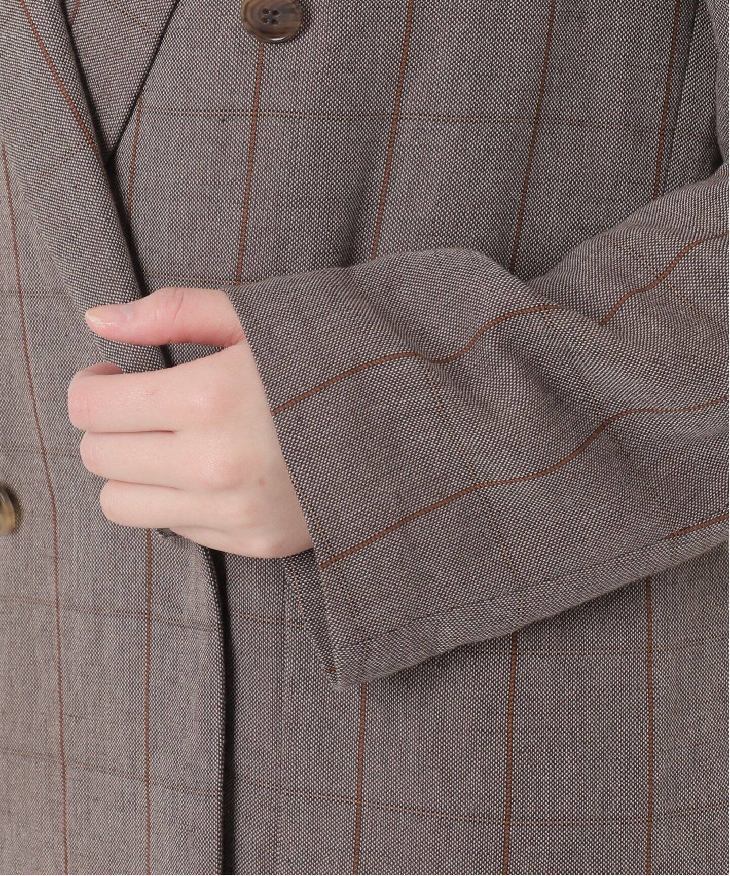 IENA LA BOUCLE リネンレーヨンウィンドペンジャケット（テーラード