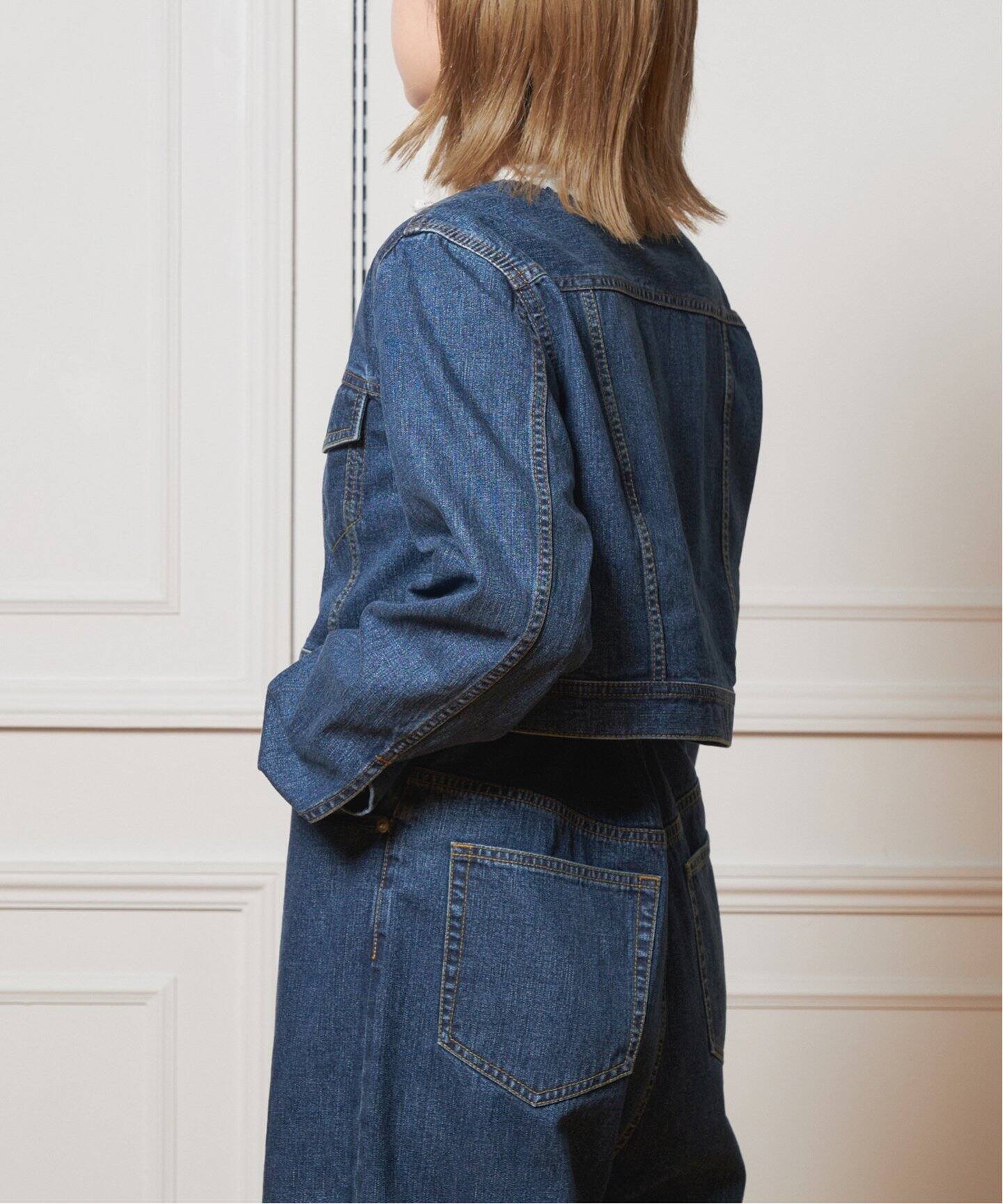 IENA LA BOUCLE クロップドデニムジャケット（デニムジャケット  