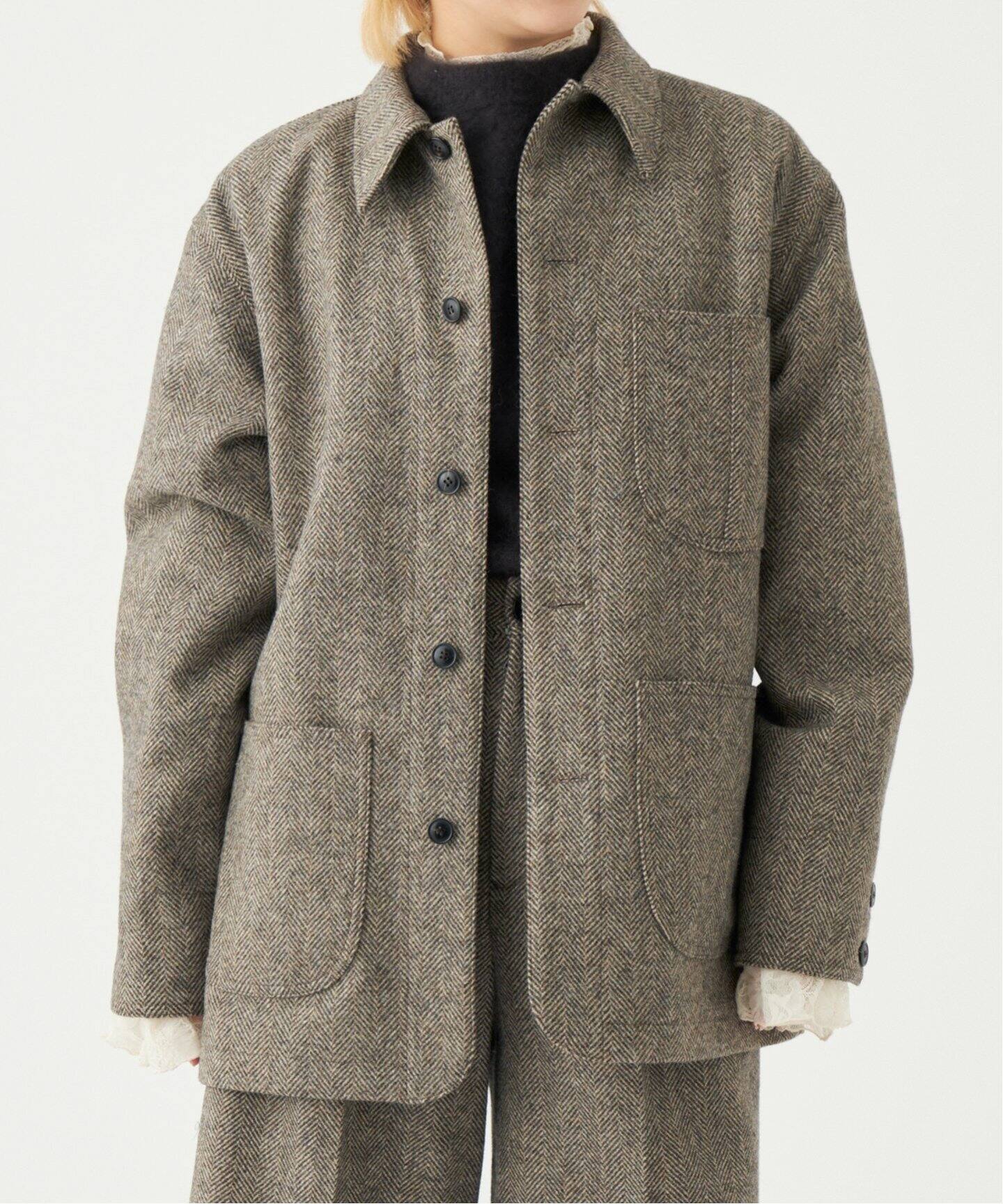 IENA LA BOUCLE MOON ツイードカバーオール（その他ジャケット・スーツ