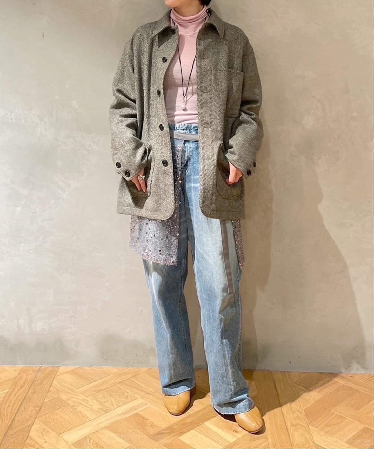 IENA LA BOUCLE MOON ツイードカバーオール（その他ジャケット
